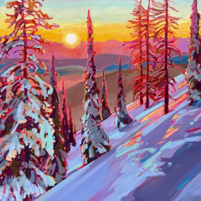 Téli naplemente élményfestés / Artmasters Kreatív Műhely 