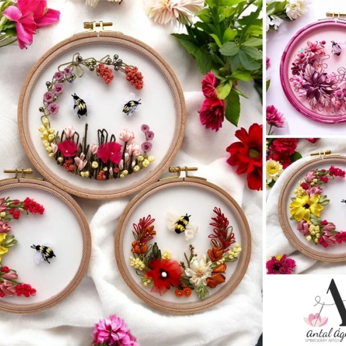 MODERN HÍMZÉS WORKSHOP - VIRÁGOSKERT - Antal Ágnes