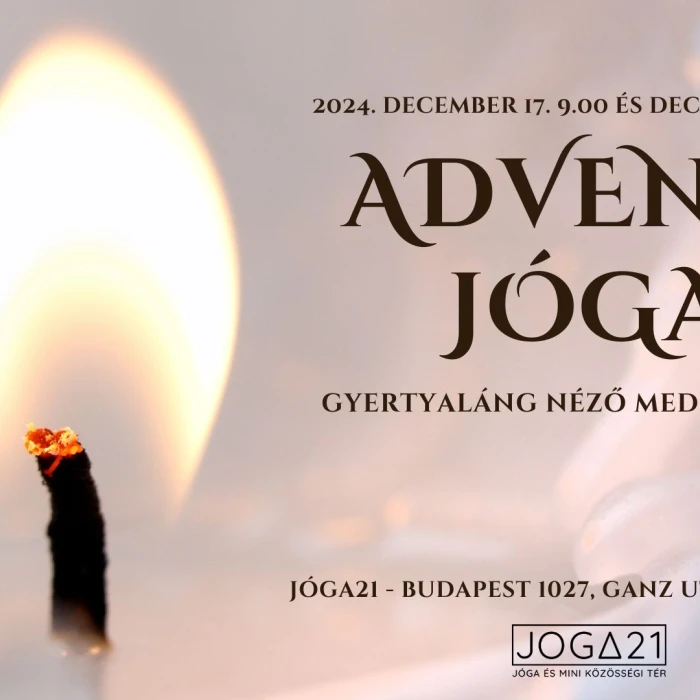 Adventi jóga gyertyaláng néző meditációval
