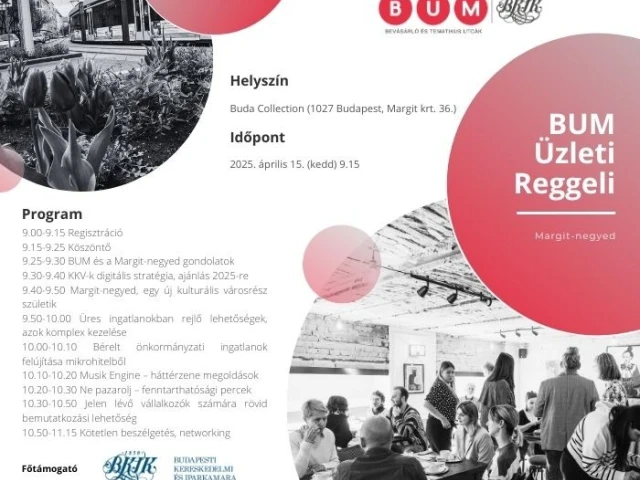 BUM Üzleti Reggeli - következő állomás Margit-negyed