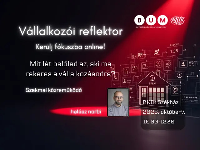 Vállalkozói reflektor – kerülj fókuszba online!